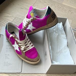 Golden goose calf hair fuscia sneakers size 38